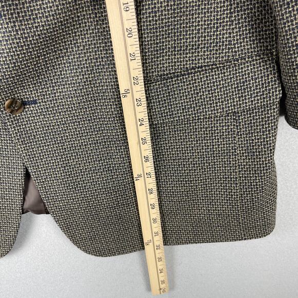 Andre Vachon Lambswool Blazer Sport Coat Mens 46S Brown 2 Button - Picture 10 of 16
